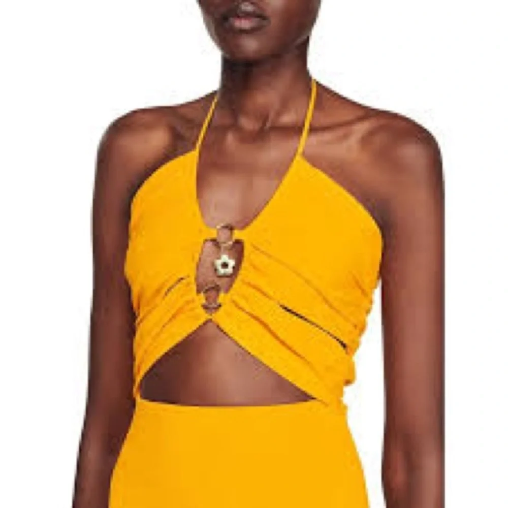 NWT Sandro Assiya Halter Bodysuit w/ Small Seam Rip & Mark on Back - Picture 1 of 4